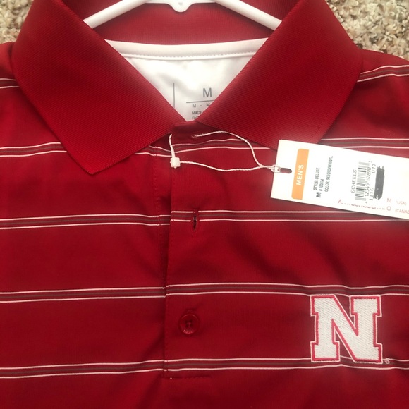 Men’s Antigua Nebraska Cornhuskers Striped Polo - Picture 8 of 10